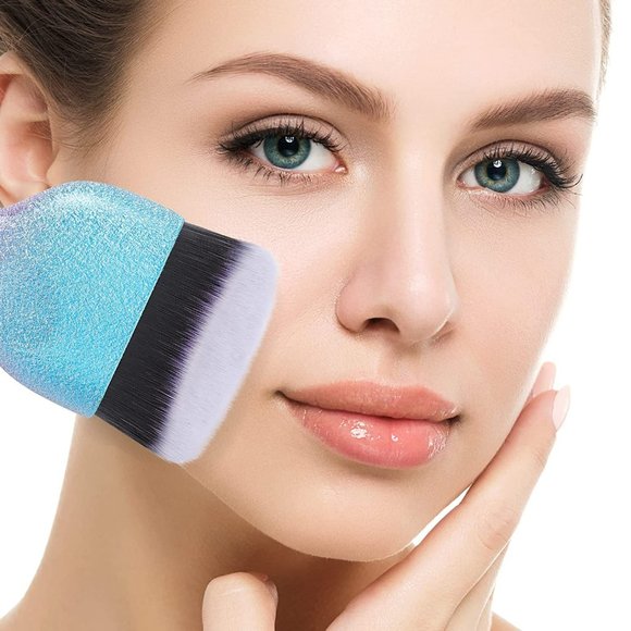 2 pcs. Kabuki Flat Top Foundation Brush, Powder Makeup Brush -Buffing, Stippling - Picture 7 of 7